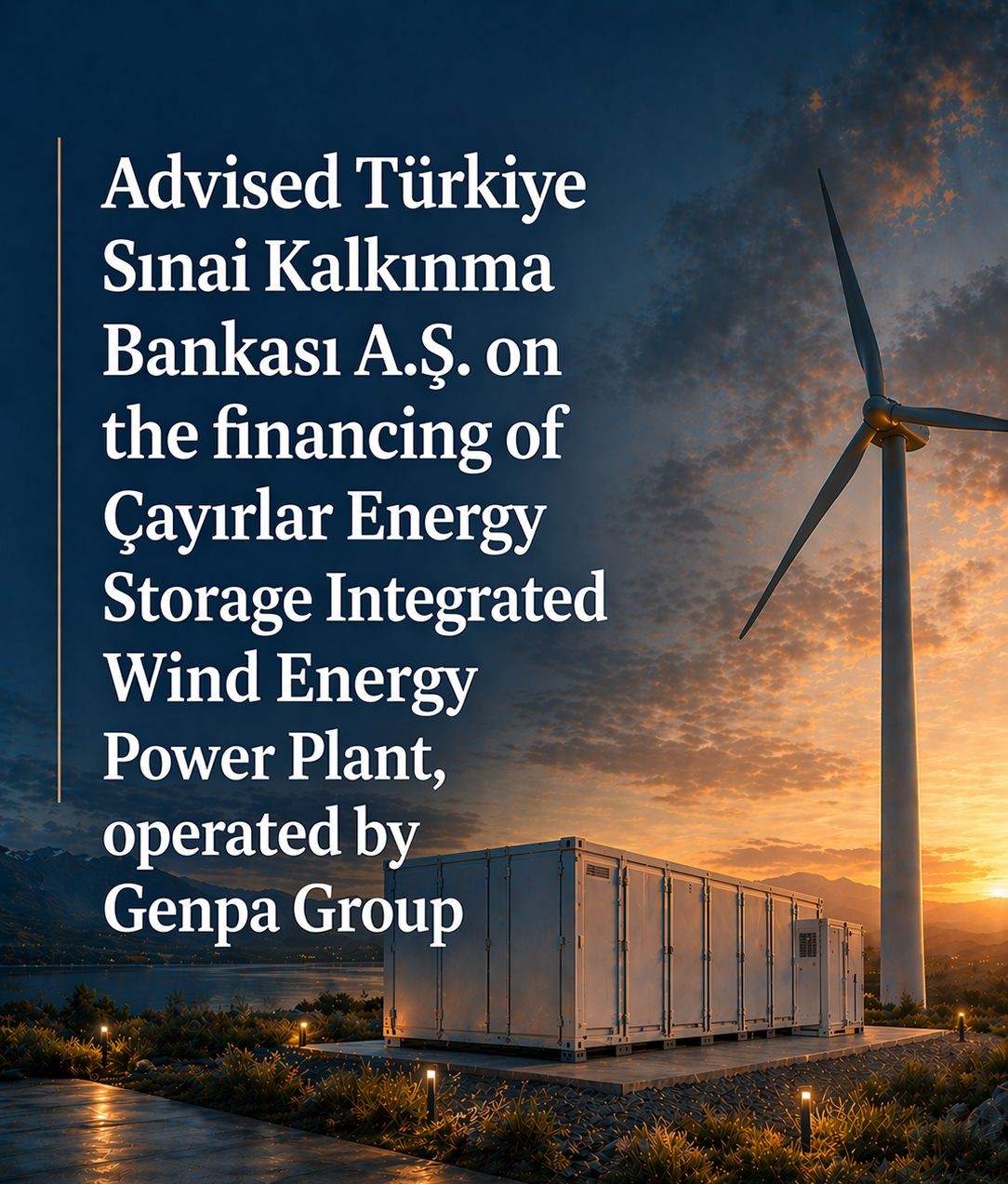 Çayırlar Energy Storage Integrated Wind Energy Power Plant Project